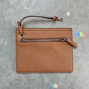 Street Level Cognac Wristlet